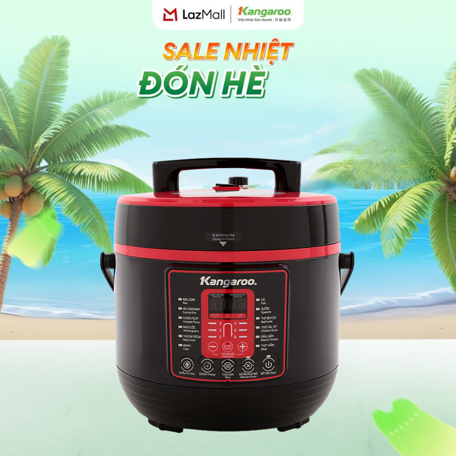 [Xả kho giá sốc] Nồi áp suất điện tử 6L Kangaroo KG6P2 - Hàng chính hãng
