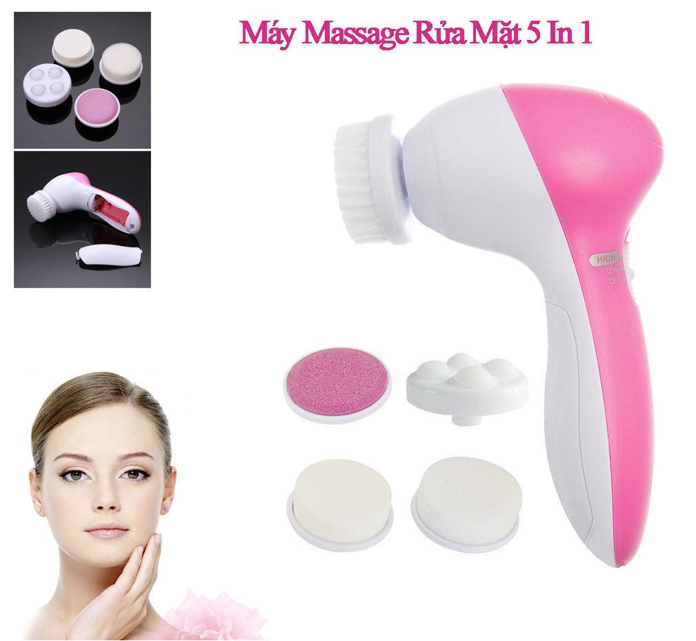 Máy Massage Mặt Cầm Tay Máy Rửa Mặt Xóa Nếp Nhăn Máy Rửa Mặt Maxcare Nhật Bản - Hàng Nhật Được Tin Dùng Nhất Máy Rửa Mặt, Massage Mặt 5 In 1 Beauty Care Massager đa dạng tiện dụng nhiều chức năng