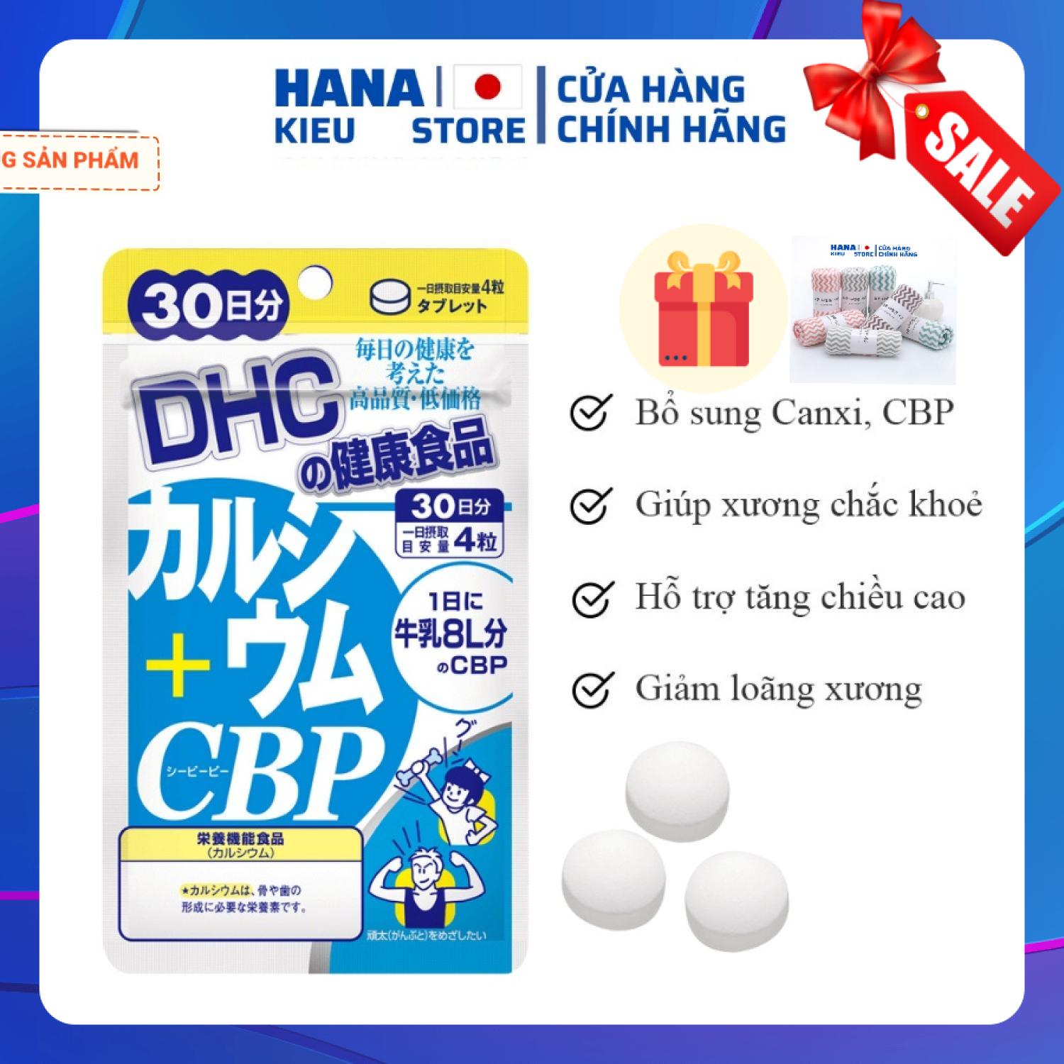 Viên uống Bổ sung Canxi DHC Calcium + CBP tăng chiều cao, xương chắc khỏe 30 Ngày (120v/gói) và 90 Ngày (360v/gói)