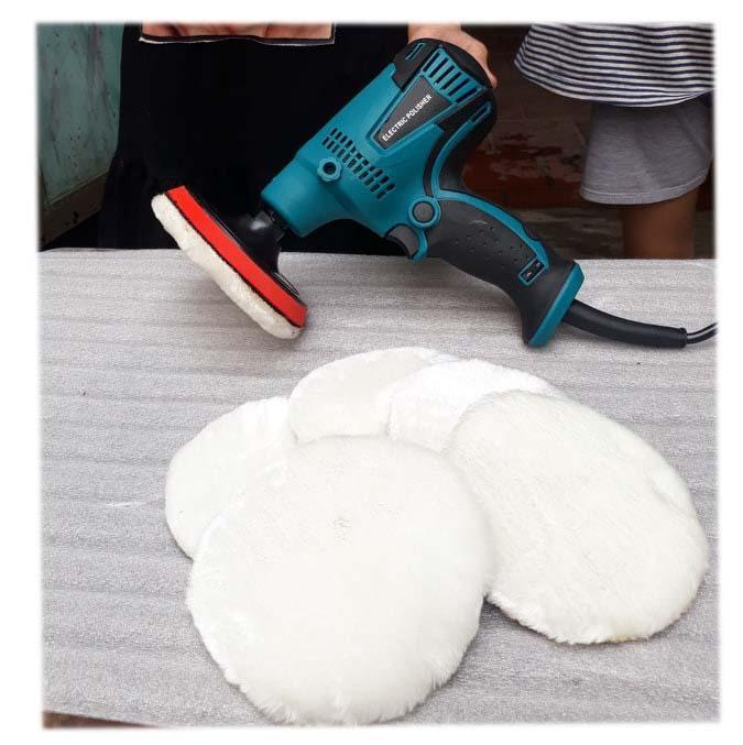 combo 5 miếng bông lông cừu (gắn máy đánh bóng)