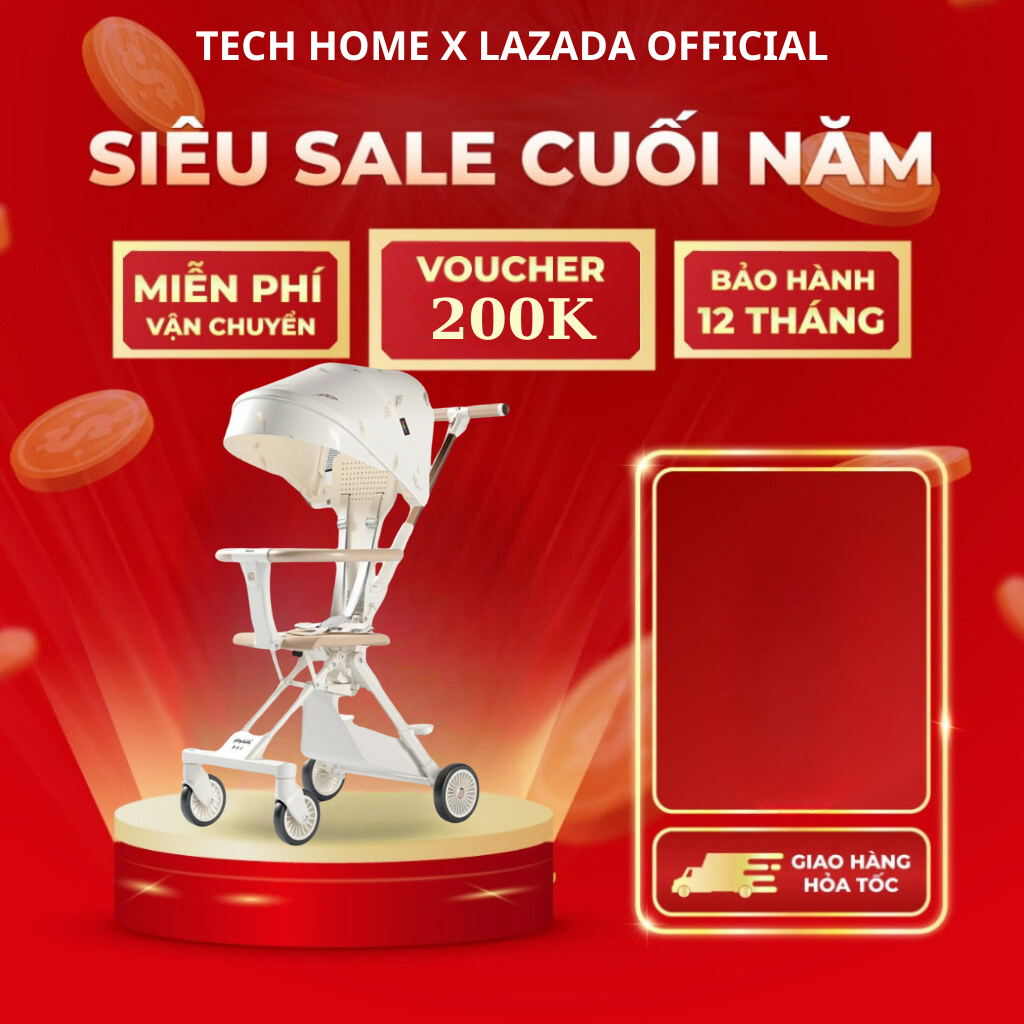 Xe đẩy du lịch gấp gọn Moaz BÉBÉ Playkids X1 Plus HD, đa năng tiện nghi, bảo hành chính hãng 12 tháng