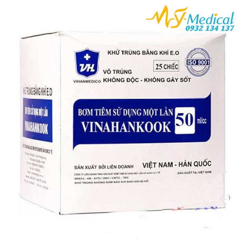 Bơm tiêm cho ăn 50ml/cc Vinahankook