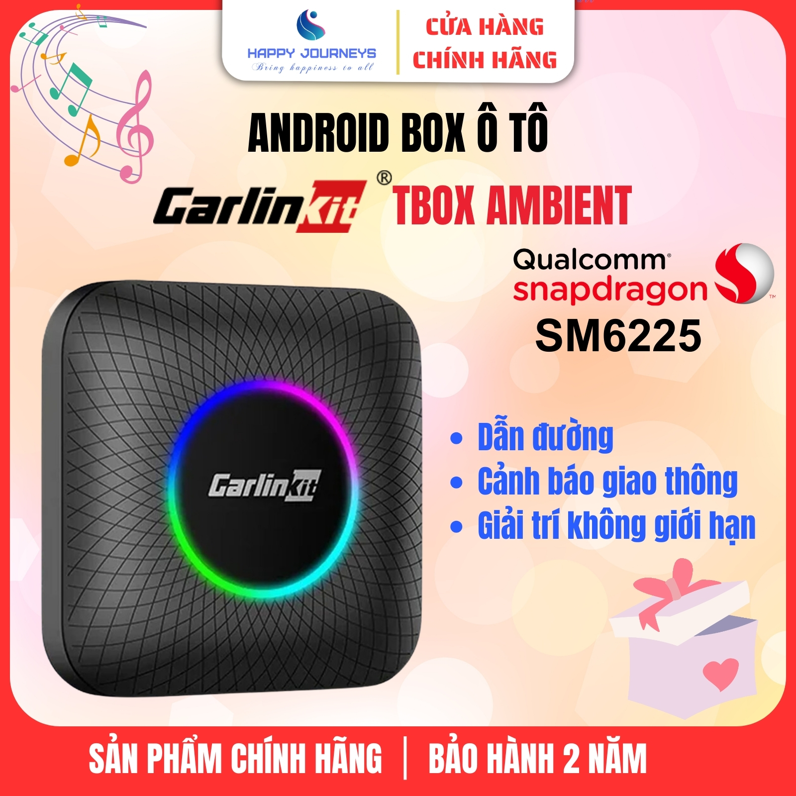 [CarlinKit] 8Gb+128Gb/4Gb+64Gb Android box 2023 cho ô tô, hãng Carlinkit, chip QC 6225 Snapdragon 8 