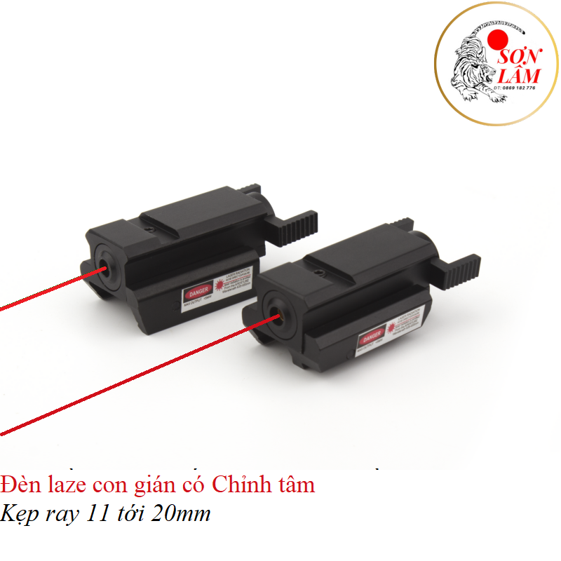 Đèn laser, laze định vị tia đỏ ray 11 tới 20mm laser con gián có chỉnh tâm