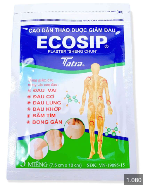 Cao Dán Thảo Dược Ecosip Nóng Tatra
