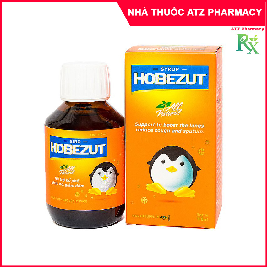 Siro hobezut chai 110ml - giúp bổ phế giảm ho khan làm ấm đường hô hấp