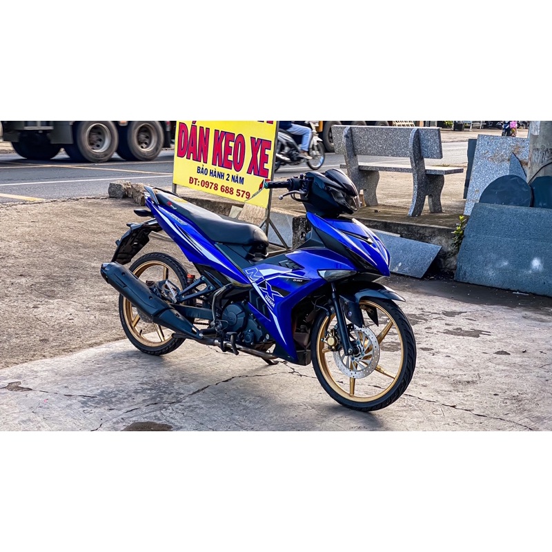 Tem rời exciter 150 mẫu mx king dán cho xe full xanh gp