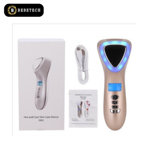 Búa điện di nóng lạnh máy đẩy tinh chất massage mặt kết hợp ánh sáng sinh học, búa tam giác nóng lạnh loại 1