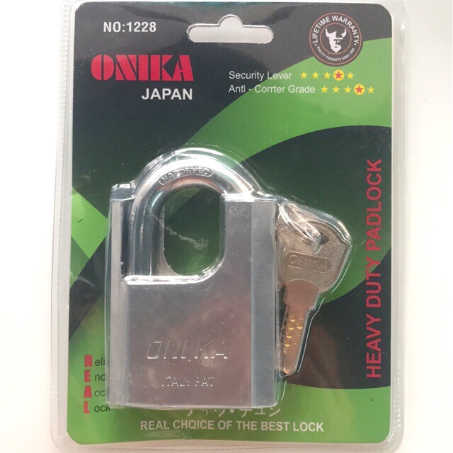 Ổ khoá ONIKA 6 phân chống cắt hàng cao cấp khoá lại cần chìa khoá