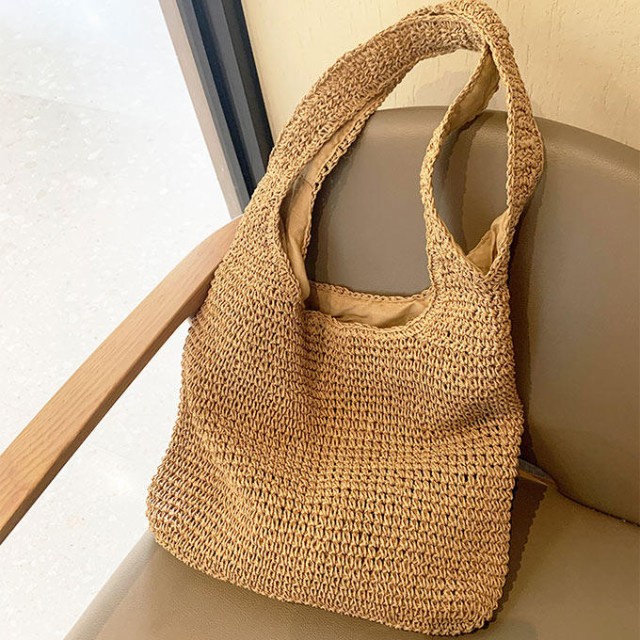Túi cói Hobo đeo vai cỡ lớn -2 dây đeo - phong cách Bohemian