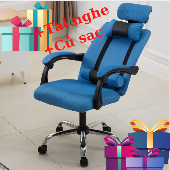 Ghế Gaming, văn phòng, làm việc, tựa lưng, gác chân cao cấp TẶNG KÈM Tai nghe+ củ sạc điện thoại
