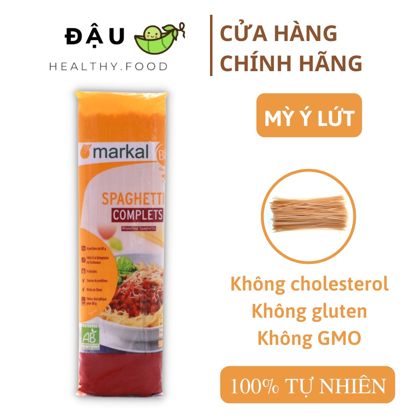 Mỳ spaghetti lứt | mỳ ý lứt hữu cơ markal 500gr dành cho người ăn kiêng, giảm cân