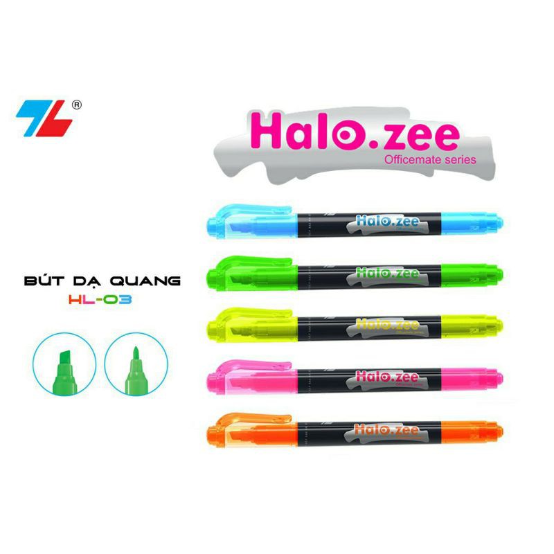 Bút dạ quang 2 đầu hl03