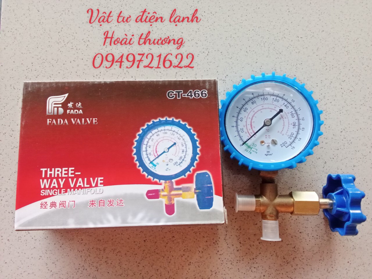 Đồng hồ sạc gas đơn loại tốt / cửa hàng điện lạnh hoài thương