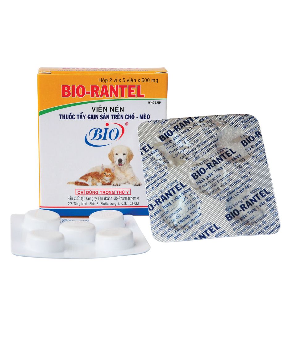 COMBO 10 VIÊN SỔ GIUN BIO/ SANPET SÁN CHO CHÓ MÈO -TẨY GIUN CHÓ MÈO