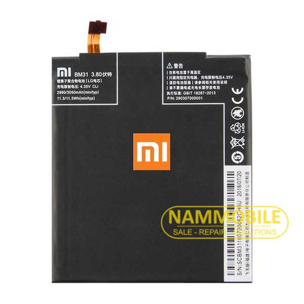 Pin xiaomi mi3 bm31 3050mah zin + tặng siêu dán pin