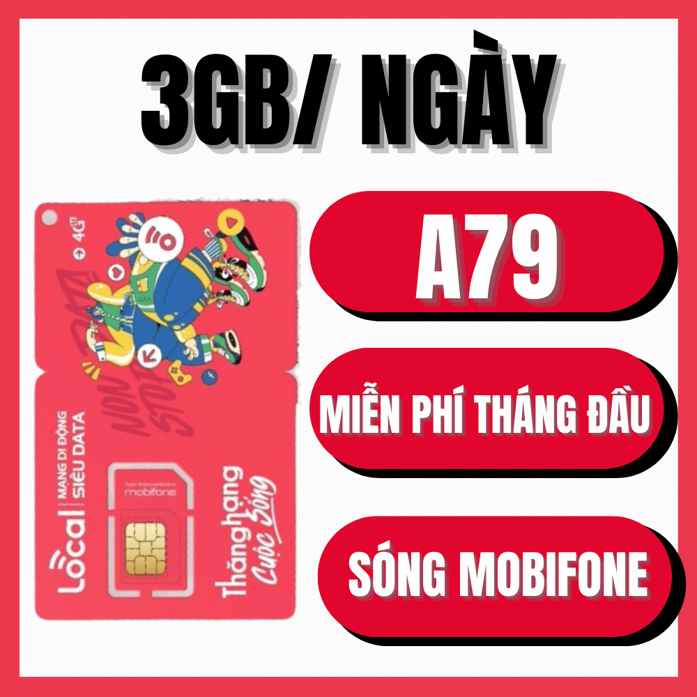 ( MIỄN PHÍ 1 THÁNG ĐẦU ) Sim 4G Mobifone LOCAL Siêu Data Tốc Độ Cao Tới 6GB/ngày + Miễn Phí 500 Phút