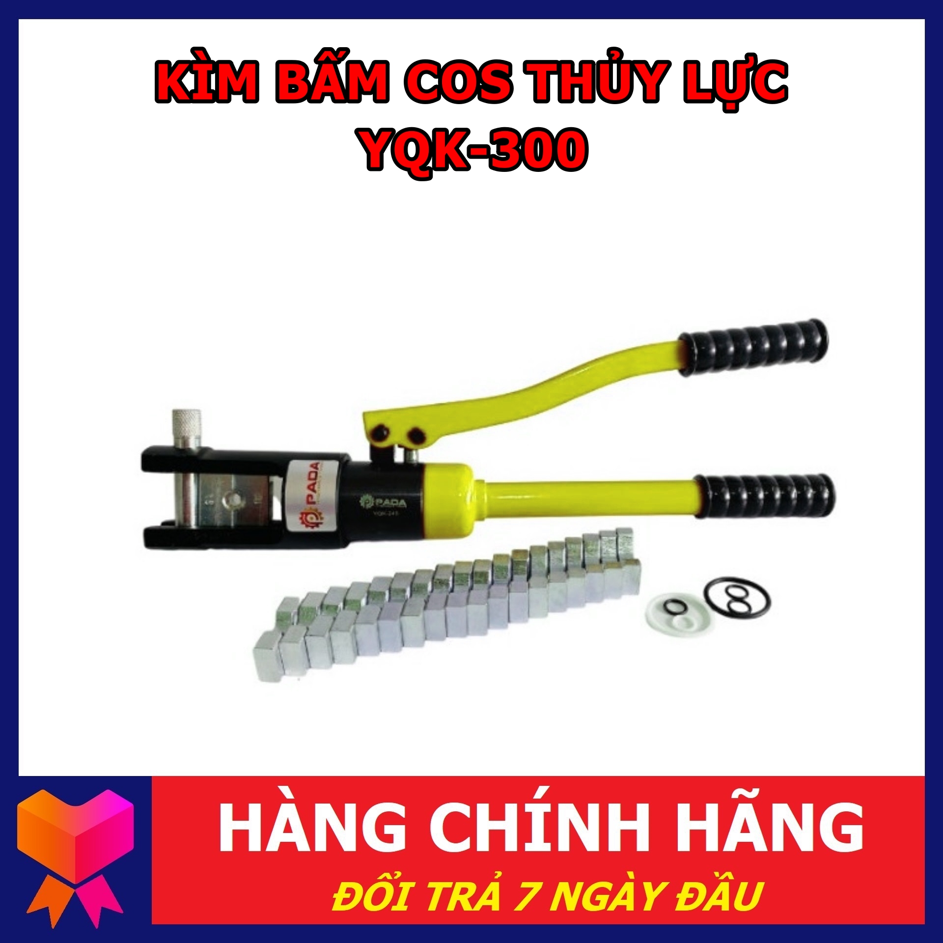 Kìm bấm cos thủy lực YQK-300 - Kìm ép cốt thủy lực YQK300 16-300mm2 - Hàng xuất khẩu cao cấp - Bảo hành 6 tháng