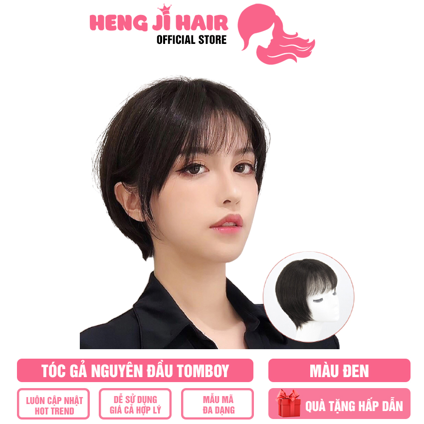 Tóc Giả Nữ Nguyên Đầu Tomboy D3037 HH42 Tóc Được Thiết Kế Tỉ Mỉ Rất Tự Nhiên, Hàng Có Sẵn, Cam Kết Cả Về Chất Liệu Cũng Như Hình Dáng - Hengji Hair Official Store