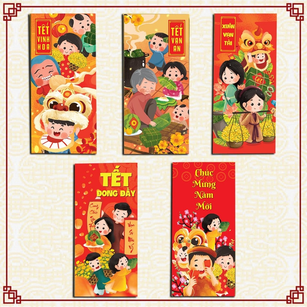 500 bao lì xì tết 2021 - bì lì xì