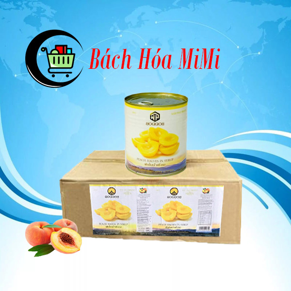 Đào Ngâm BoddobThái Lan một thùng 12 lon. một lon 820gr.