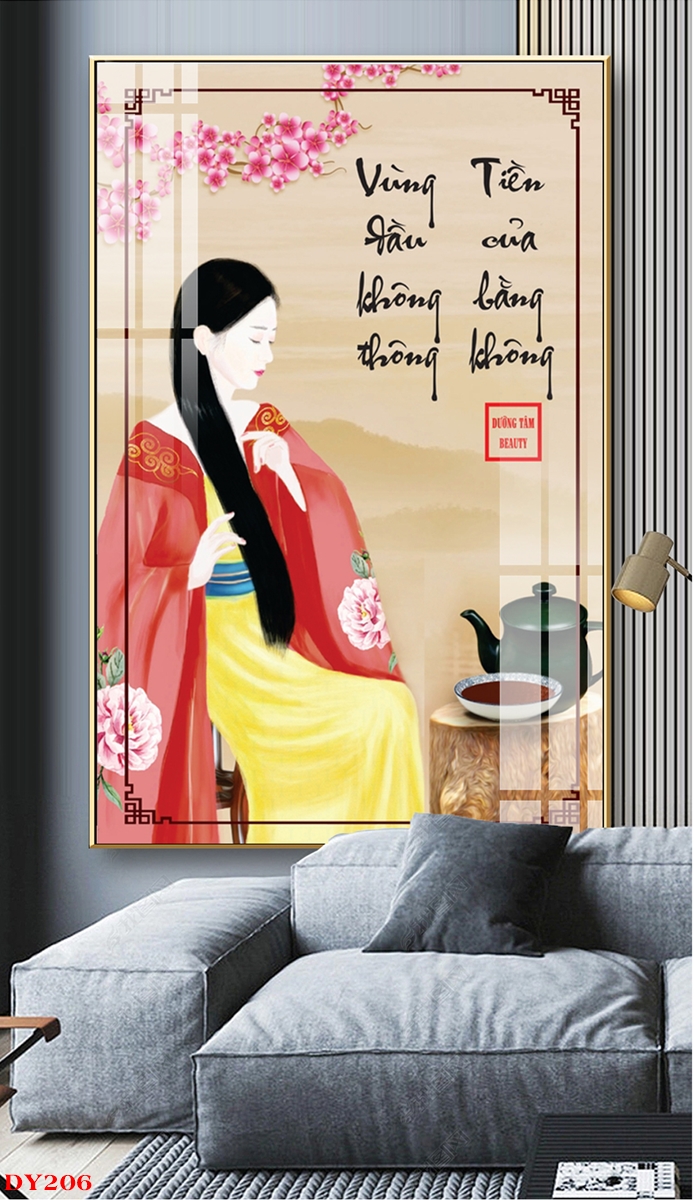 Tranh spa dưỡng sinh đông y - tranh dán tường dy206