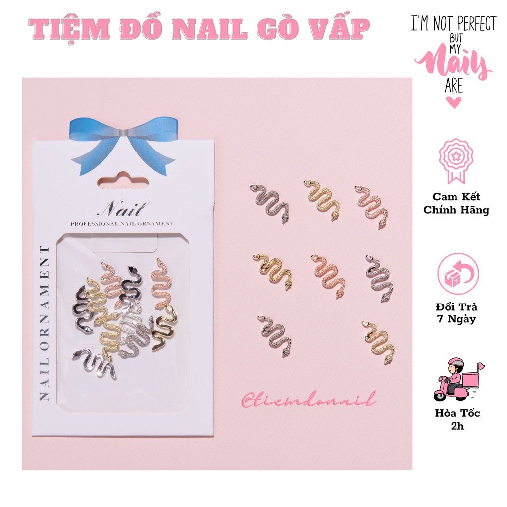 Set charm rắn mix màu đính móng