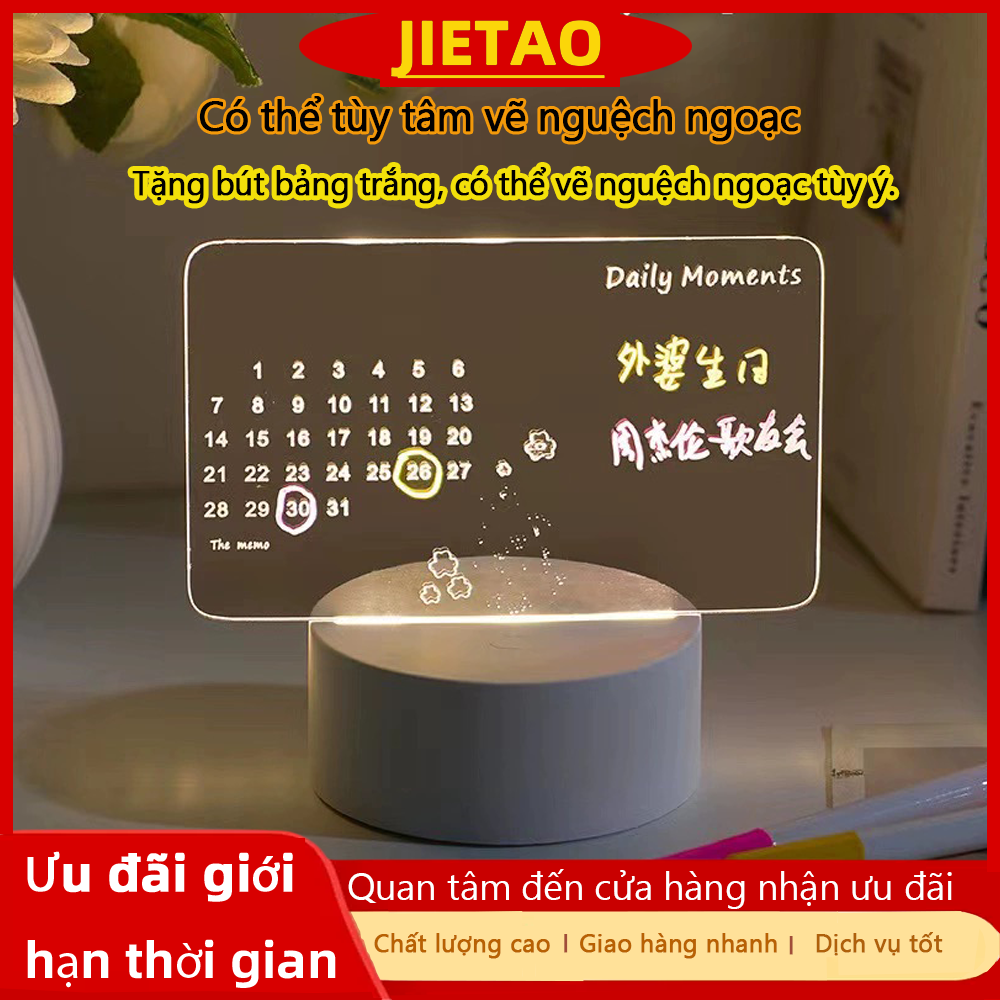 Đèn Ghi Chú Gắn Bảng Acrylic để bàn làm việc, làm đèn trang trí, đèn ngủ Trang Trí Phòng Ngủ Bảo hành Lỗi 1 Đổi 1