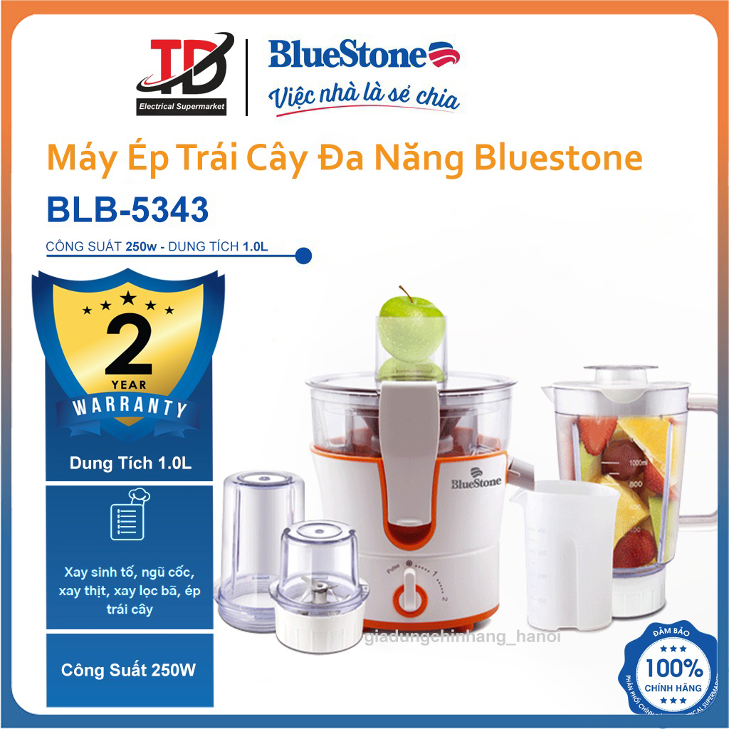 Máy Xay Ép Trái Cây Đa Năng Bluestone BLB-5343, Bảo Hành Chính Hãng 24 Tháng