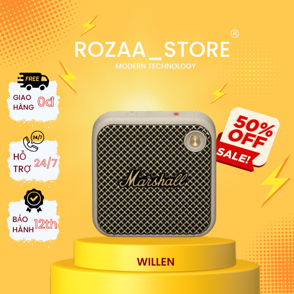 Loa bluetooth không dây marshall willen thông minh - nguyên seal 100%, bảo hành 12 tháng, 1 đổi 1 trong 30 ngày.