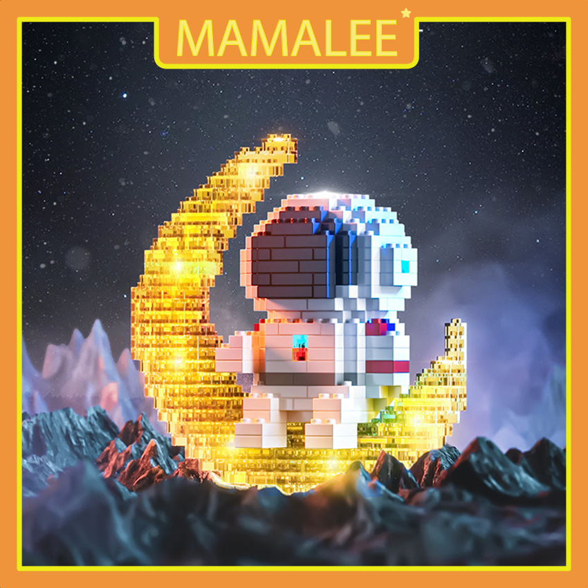 Đồ chơi lắp ráp mô hình phi hành gia có đèn phát sáng - Đồ Chơi Lắp Ráp Mô Hình Vũ Trụ