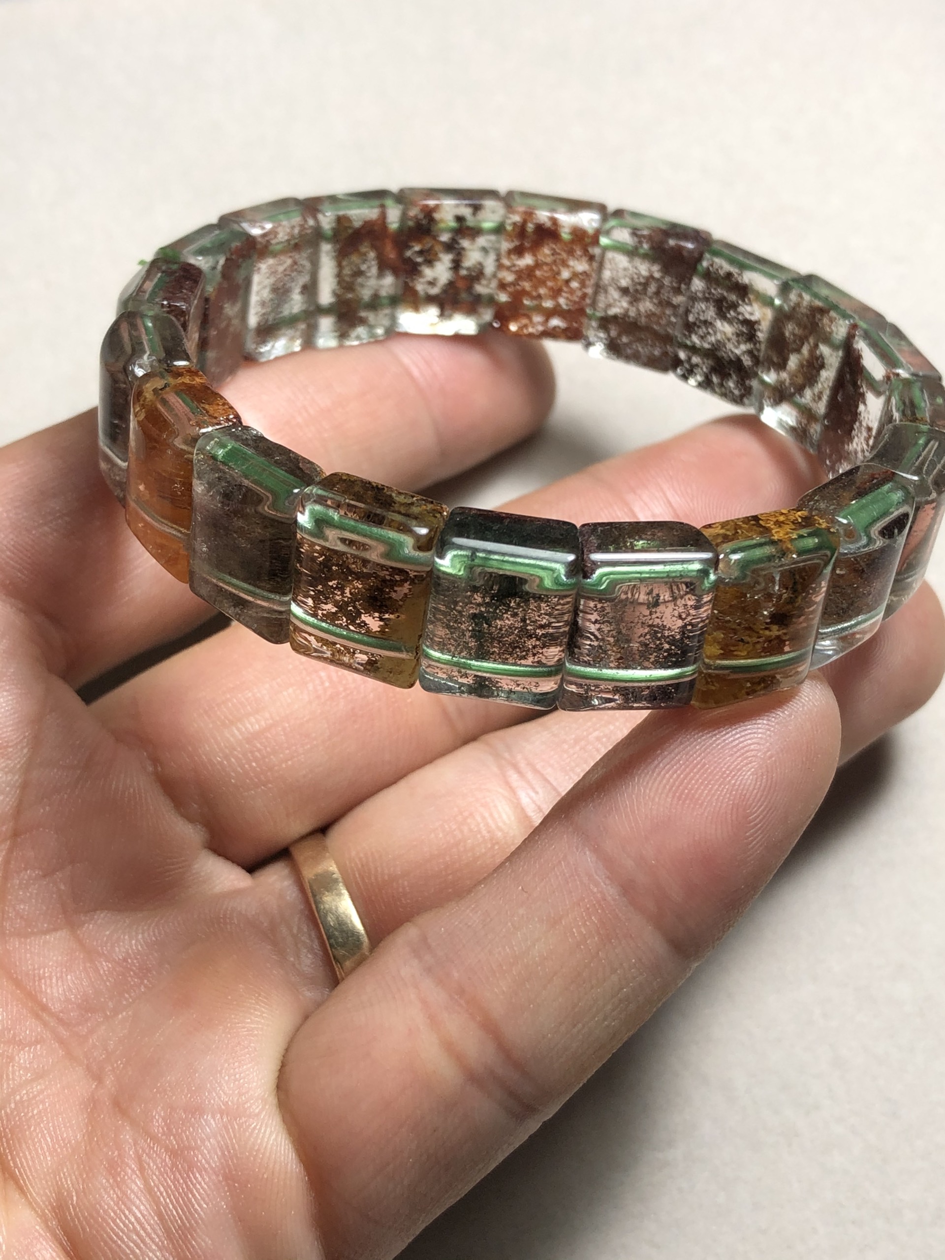 [FreeshipMAX] Vòng tay thạch anh ưu linh bản vuông