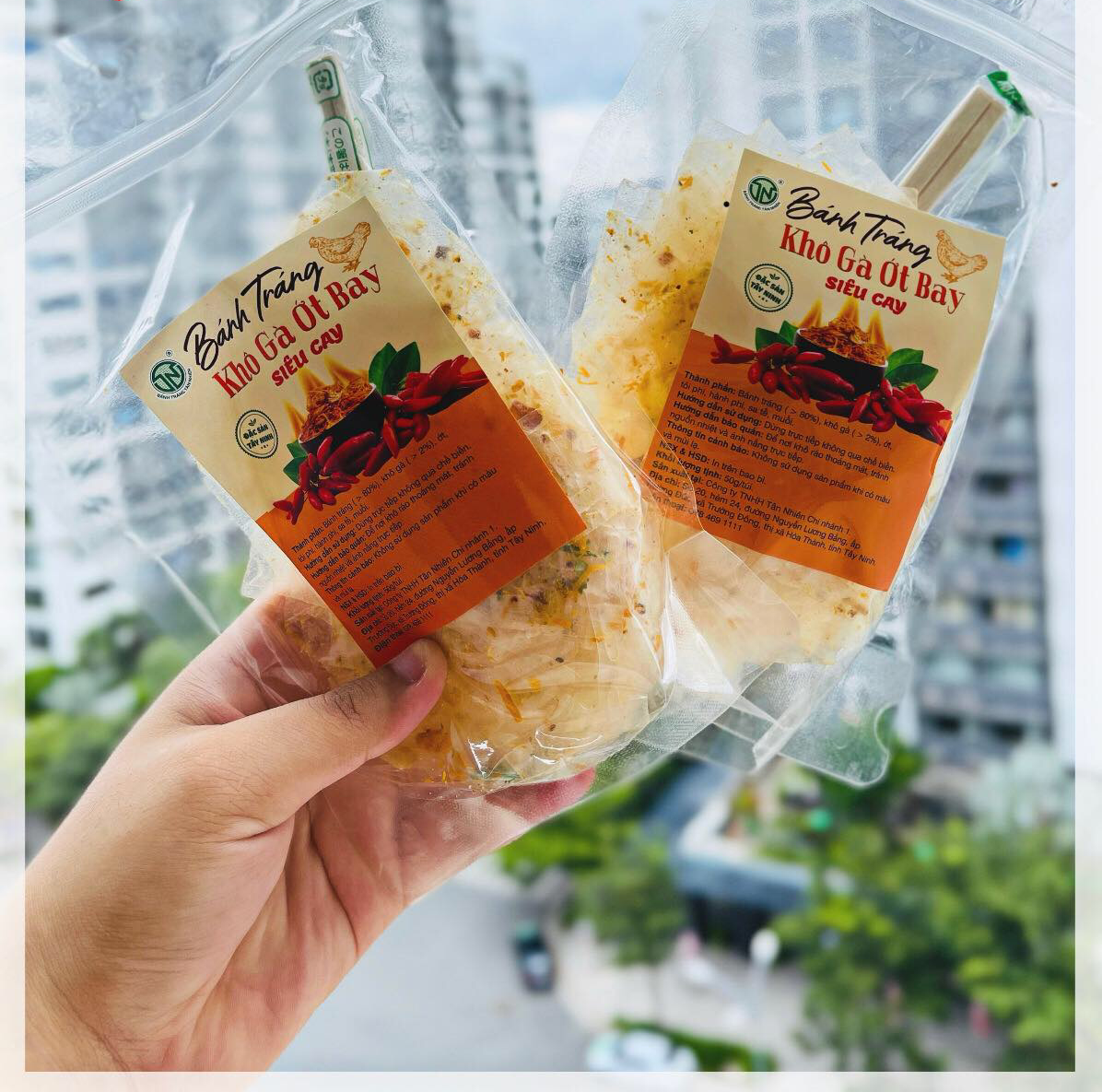 BÁNH TRÁNG KHÔ GÀ ỚT CAY - Ăn vặt bao mập