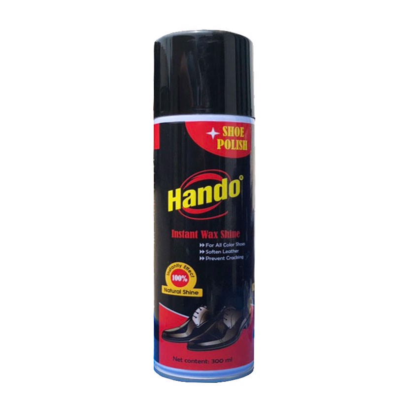Xi bóng bảo dưỡng giày da Hando 300ml - Đánh bóng cấp tốc, bảo vệ màu da, chống thấm nước KL833