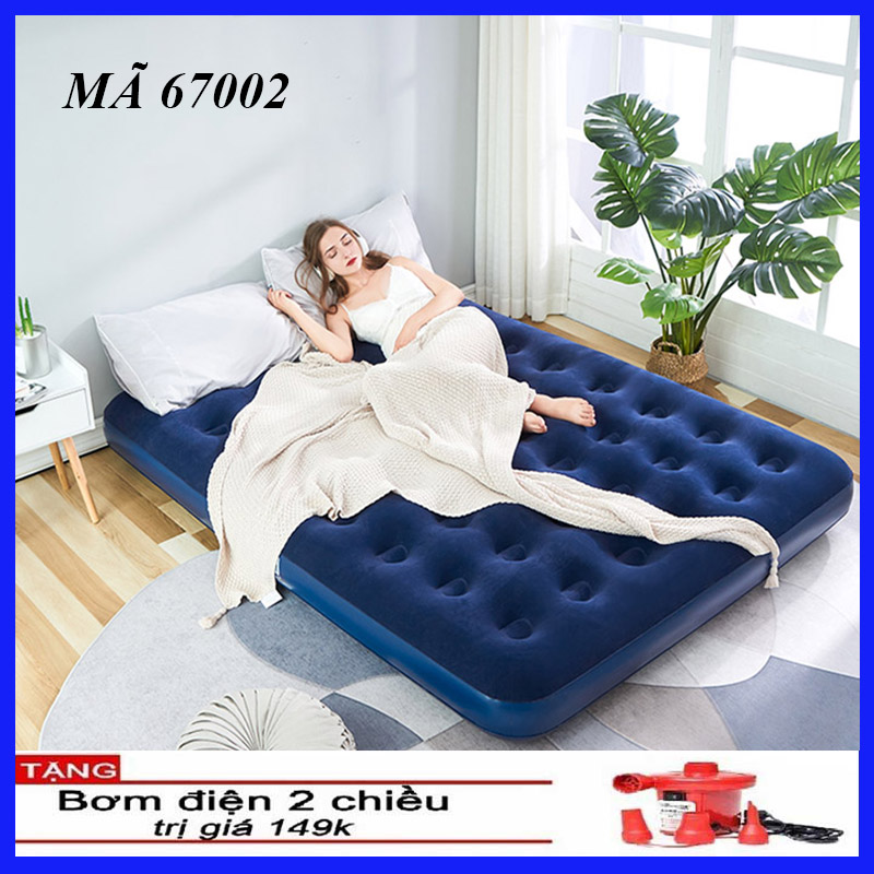 Đệm/Nệm  bơm hơi tiện dụng 67002 -1,91m x 1,37m x 22cm kèm bơm điện