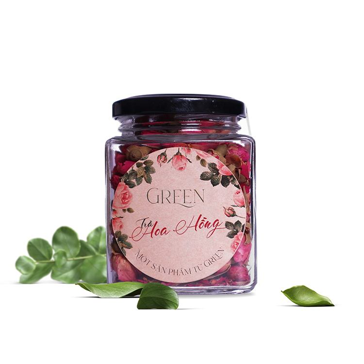 [HCM]Trà Hoa Hồng - 50g - 100% nụ hoa hồng sấy khô - làm sáng da  đẹp da  giảm căng thẳng  hổ trợ giảm cân - Tạp Hóa Green