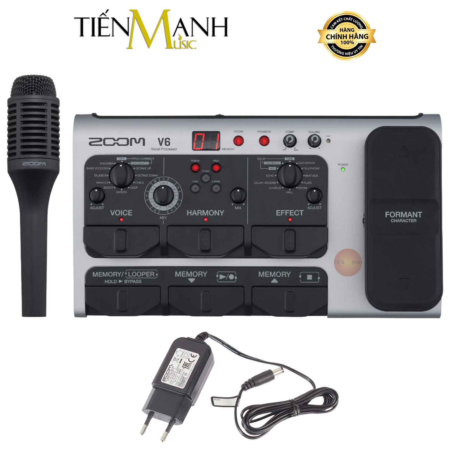 Zoom V6 Vocal Processor - Tạo Hiệu Ứng Diễn Live, Autotune Hát Karaoke, Podcast