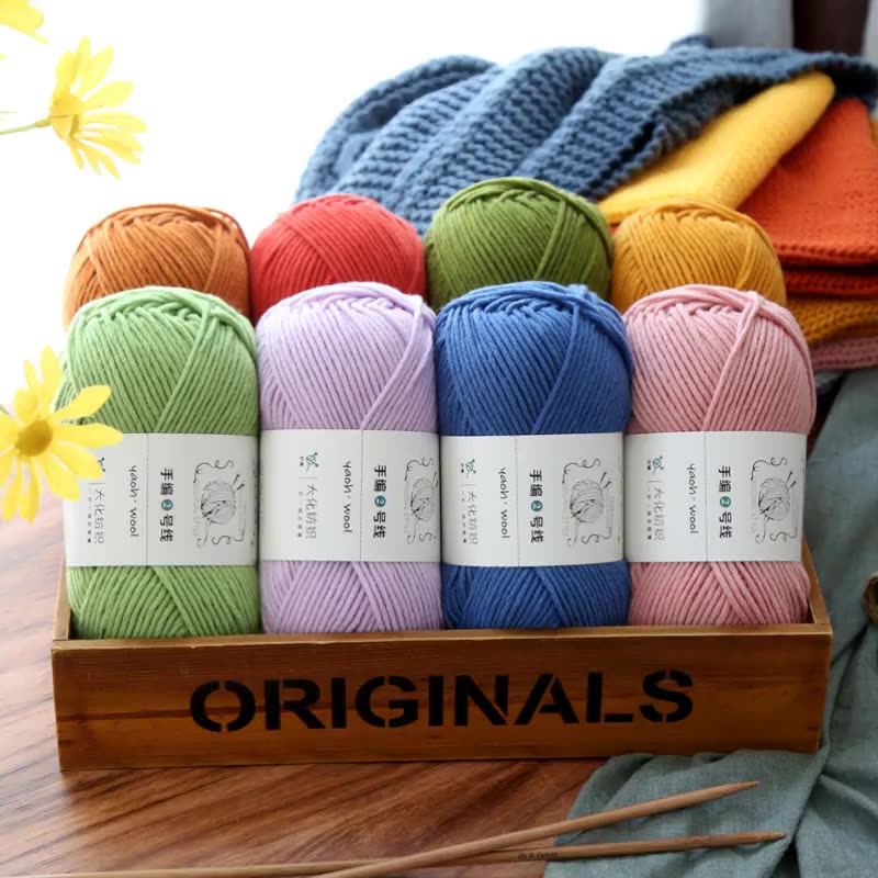 Len Yaoh Wool 100gr đan móc khăn, mũ áo