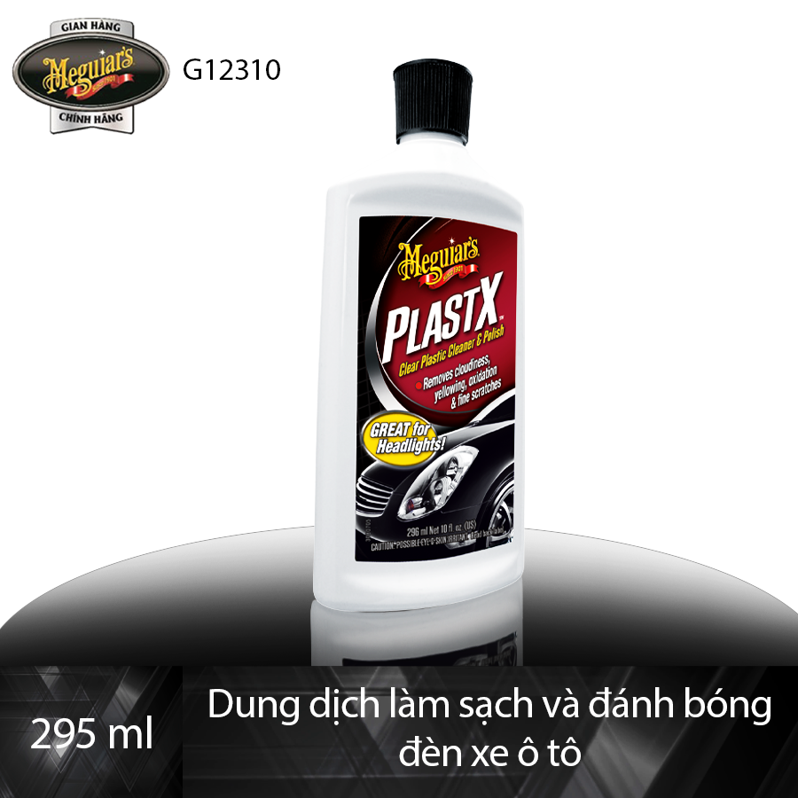 Meguiar's Kem làm sạch, tẩy sáng và đánh bóng đèn xe ô tô, G12310 - 296ml