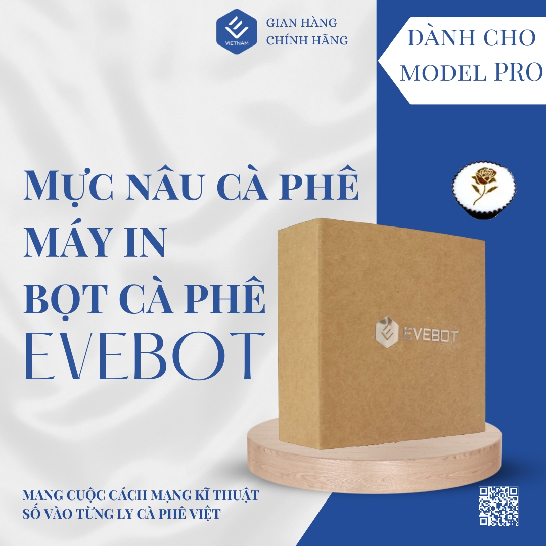 Mực in bọt cà phê màu nâu cà phê dành cho máy in bọt cà phê evebot dòng eb-pro