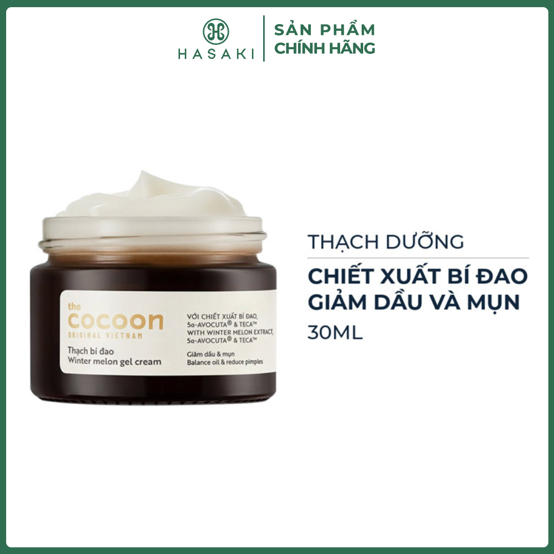 Kem Dưỡng Cocoon Dạng Thạch Bí Đao Giảm Dầu & Mụn 30ml Winter Melon Gel Cream Hasaki Sản Phẩm Chính Hãng 