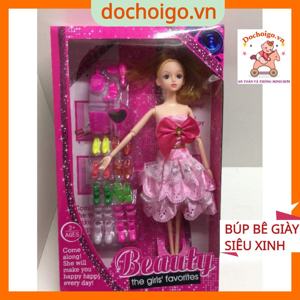 Đồ chơi búp bê hộp nhiều giầy cho bé, Dochoigovn
