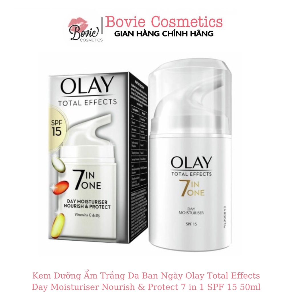 Kem dưỡng ẩm trắng da ban ngày olay total effects day moisturiser nourish & protect 7 in 1 spf 15 50ml