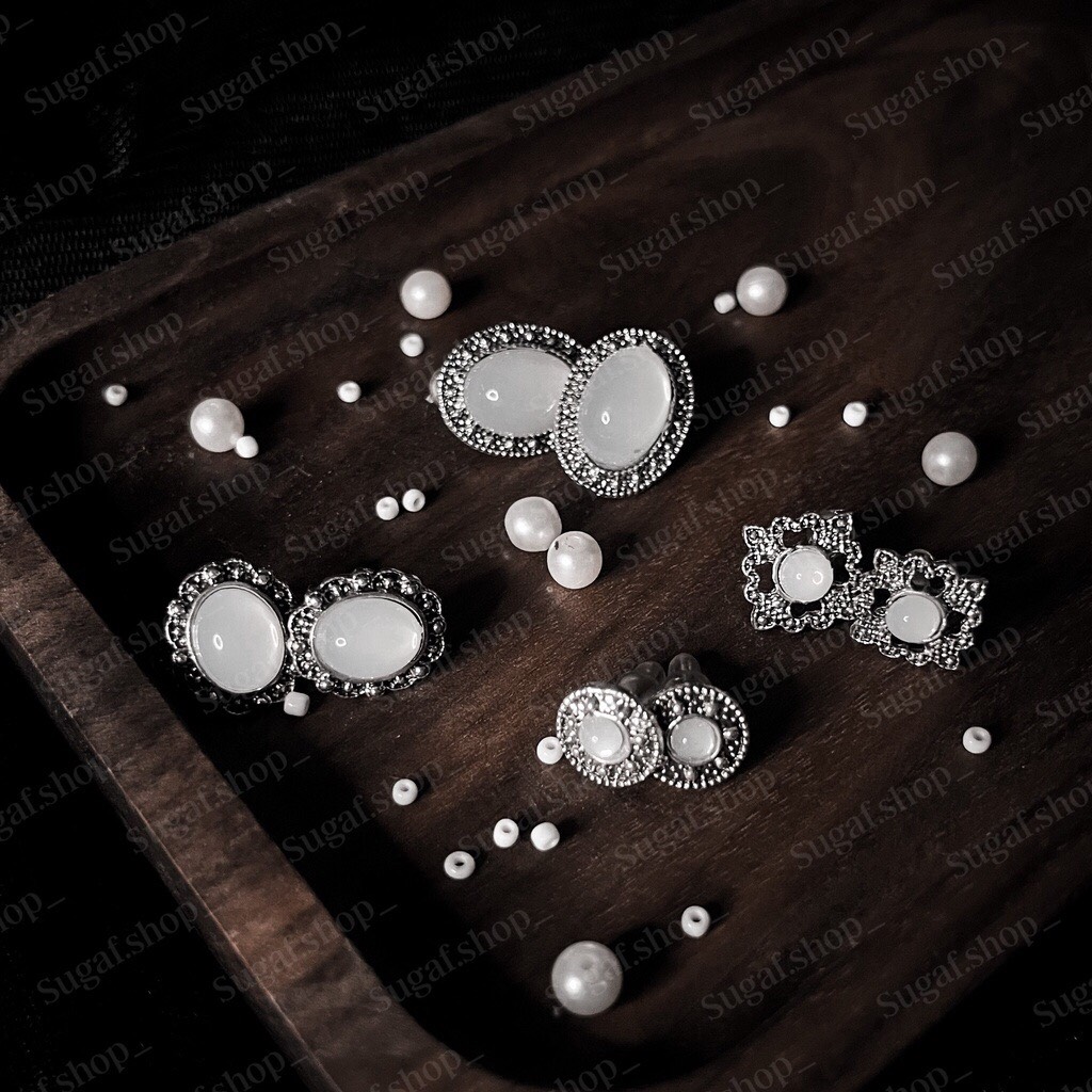 Set khuyên tai 𝑽𝒊𝒏𝒕𝒂𝒈𝒆 𝒆𝒂𝒓𝒓𝒊𝒏𝒈𝒔 [bông tai] [set]