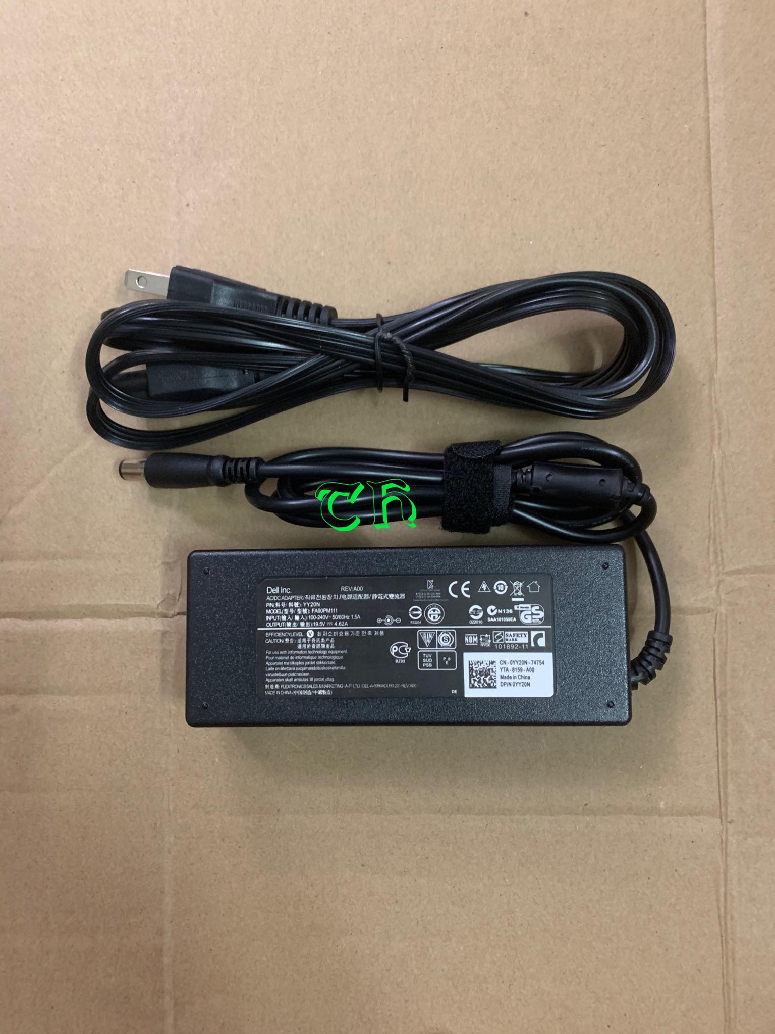 Sạc laptop dell 19.5v 4.62a 90w chân kim to hàng zin