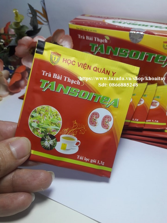 Trà tán sỏi TANSOITEA [ Học Viện Quân Y] Tăng cường bài tiết cặn sỏi thận, niệu quản, bàng quang.