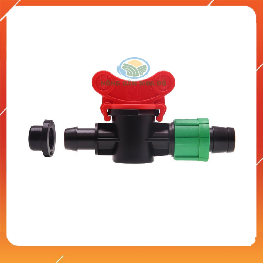[HCM]10 Van khóa khởi thủy ống nhỏ giọt 16mm kèm ron cao su| Van khởi thủy ra ống nhỏ giọt