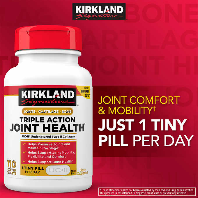 [HCM]VIÊN BỔ XƯƠNG KHỚP SỤN KIRKLAND SIGNATURE TRIPLE ACTION JOINT HEALTH 110 VIÊN