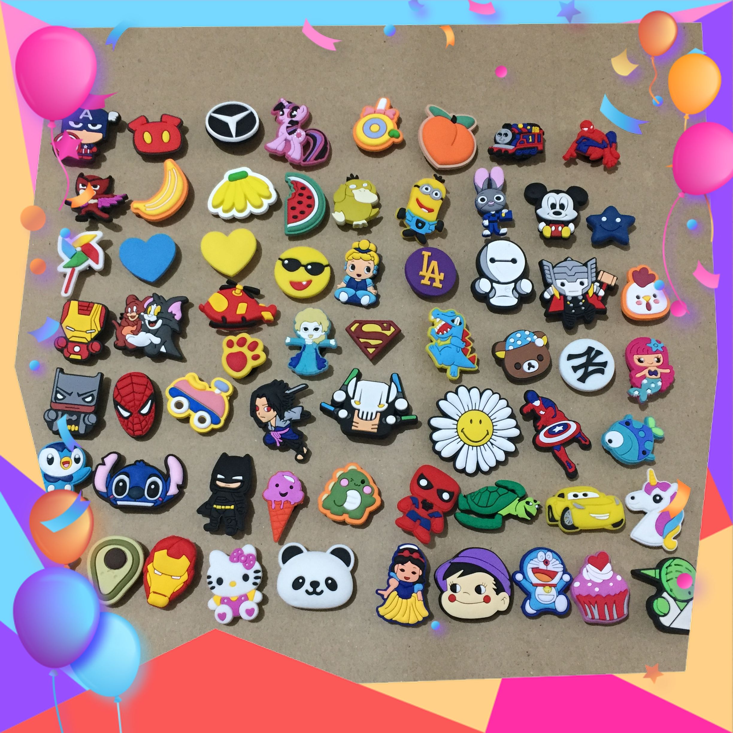 COMBO 10 cái JITBITZ 2D - gắn dép sục- gắn dép crocs - gắn dép cá sấu - sticker 2d - sticker dép cross