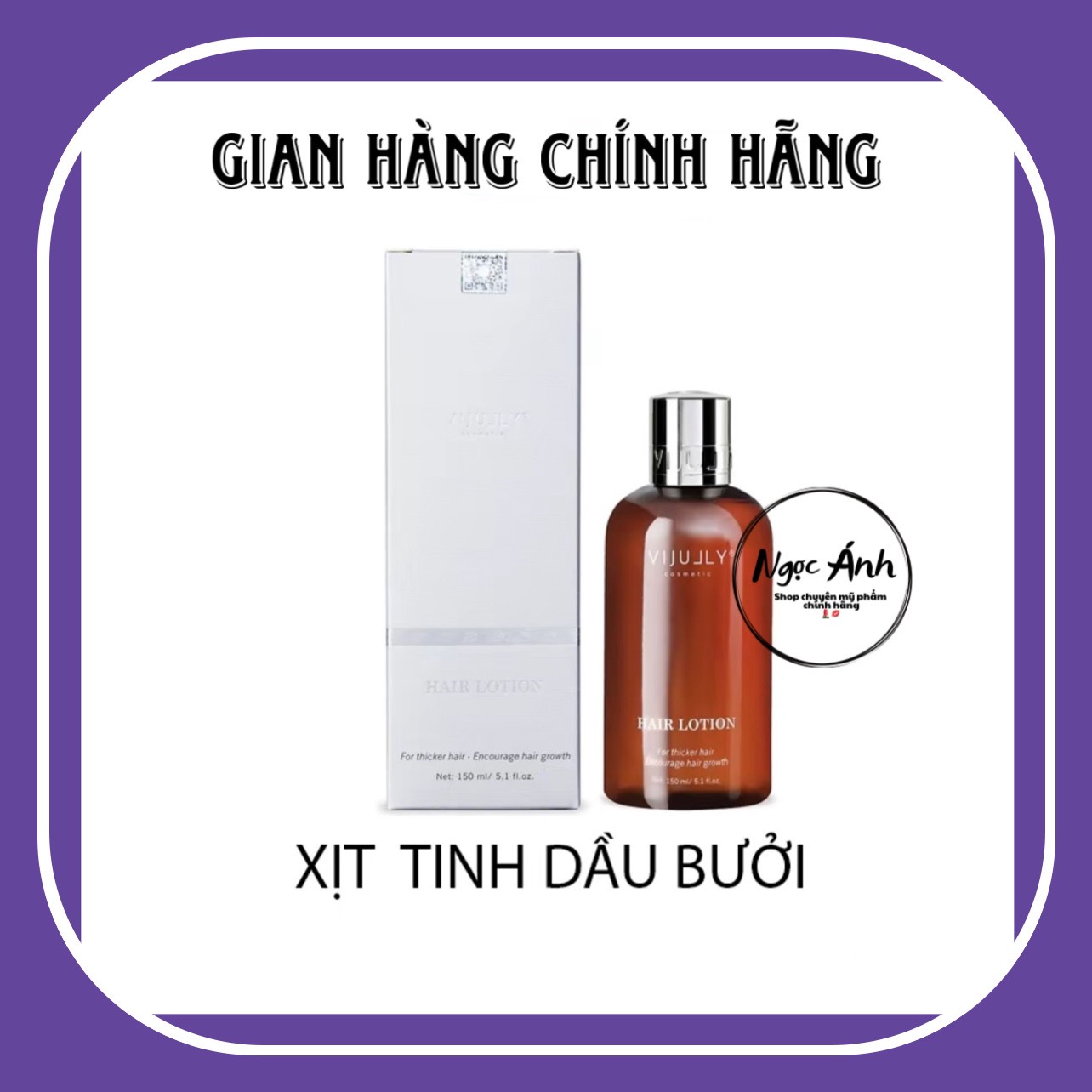 Tinh dầu bưởi Vijully, Xịt bưởi giảm rụng tóc, kích mọc tóc 150ML chính hãng